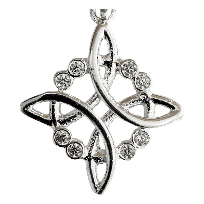 Dije Nudo De Bruja 8 Zirconias Mujer Regalo Plata Ley 925