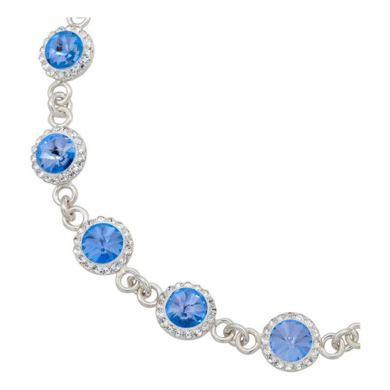 Pulsera Zirconias Piedras Mujer Dama Amor Regalo Plata 925