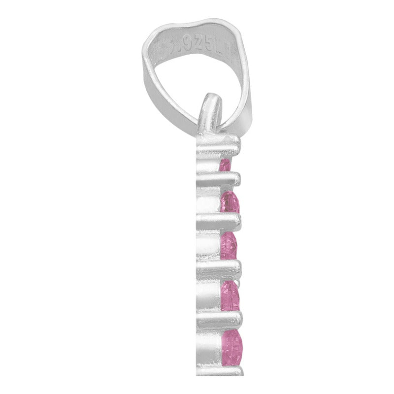 Dije San Judas Liso Borde Zirconias Unisex Plata 925 2.7 Cm