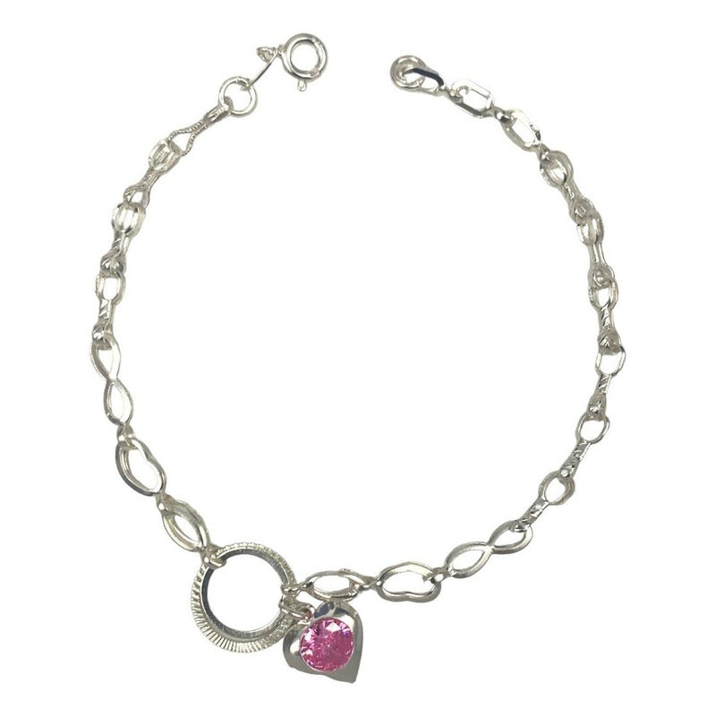 Pulsera Ajustable Corazon Amor Infinito Regalo Amistad Plata