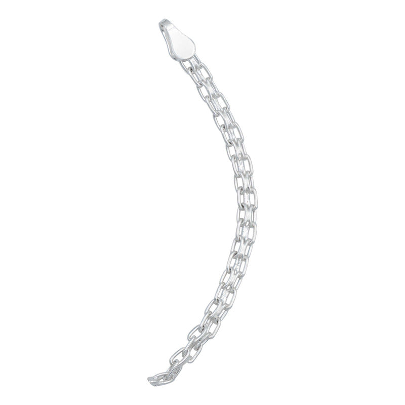 Pulsera Esclava Bismark Placa Colgante Movible Plata S925