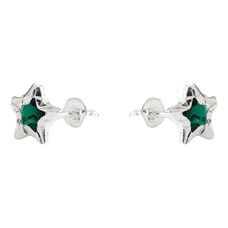 Juego Estrella Piedra Amor Regalo Mujer Promesa Plata 925