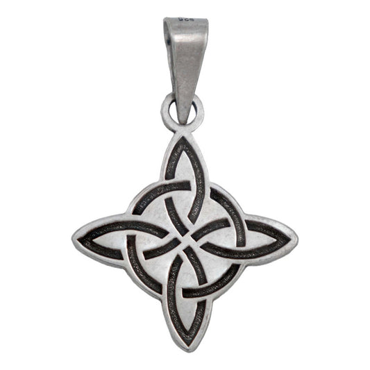 Dije Nudo De Bruja Celta Laser Contorno Mujer Plata 925 Plateado