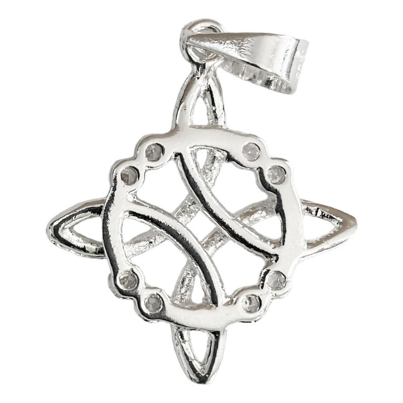 Dije Nudo De Bruja 8 Zirconias Mujer Regalo Plata Ley 925