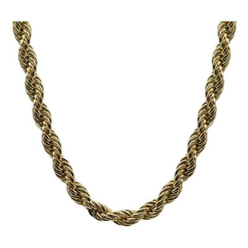 Cadena Torsal Hombre Chapa De Oro 14k Calidad Premium 5 Mm