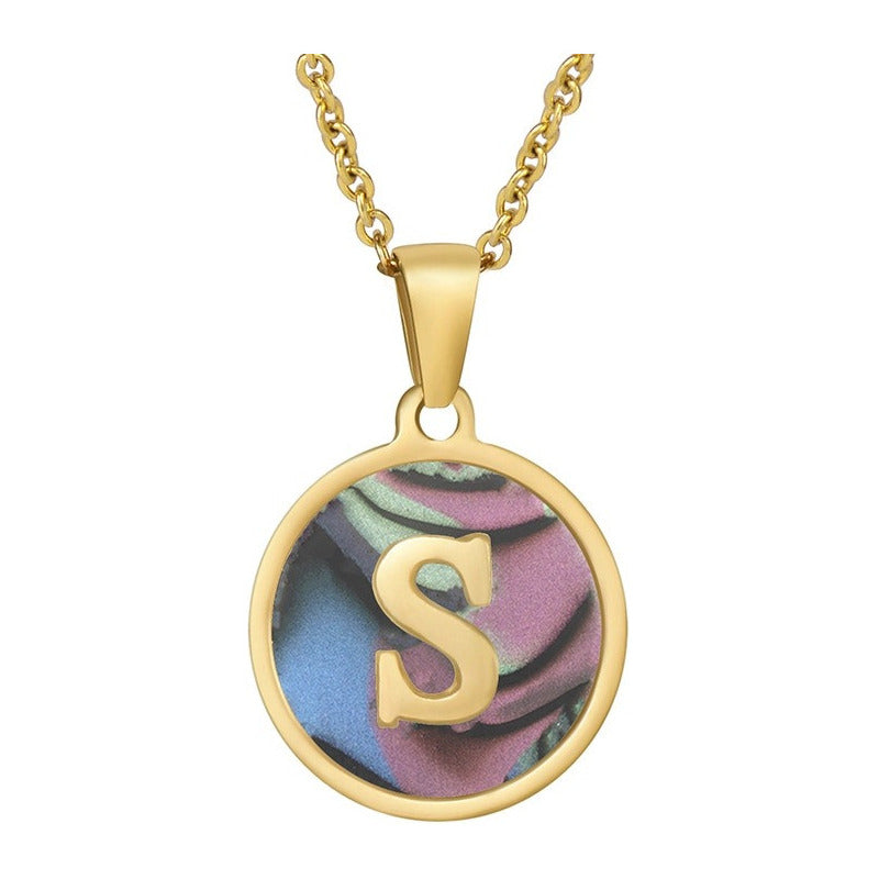 Collar Letras Iniciales Acero Inoxidable Regalo Mujer Amor