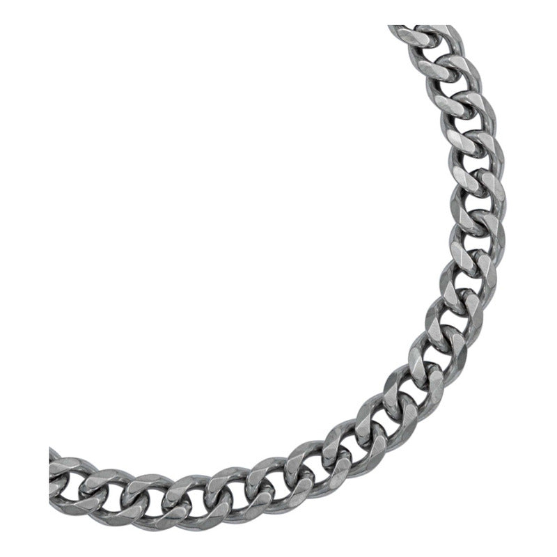 Pulsera Esclava Hombre Y Mujer Cubano Eslabón Acero Plata