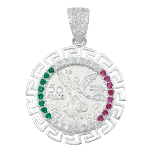 Dije Angel Centenario Grecas Diamantada Zirconias Plata 925