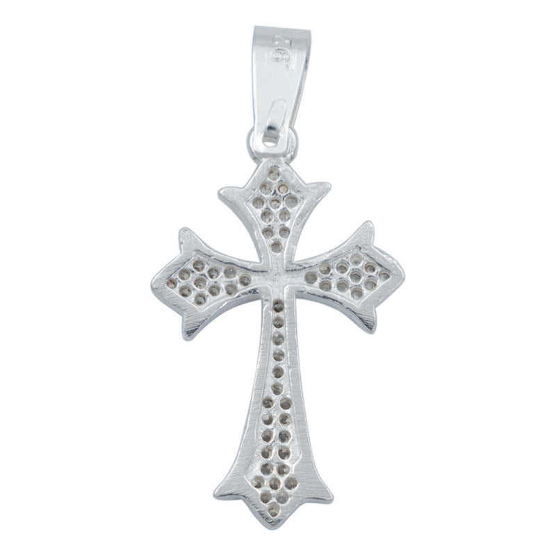 Dije Cruz Chica Zirconias Hombre Mujer Regalo Plata 925