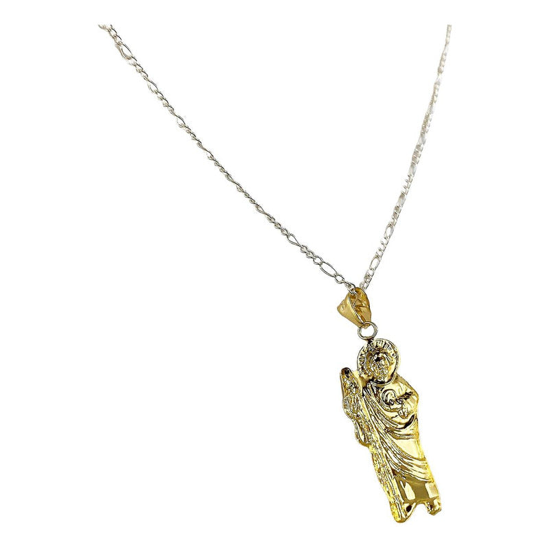 Dije San Judas Tadeo Troquel Hueco Oro 10k + Cadena Regalo