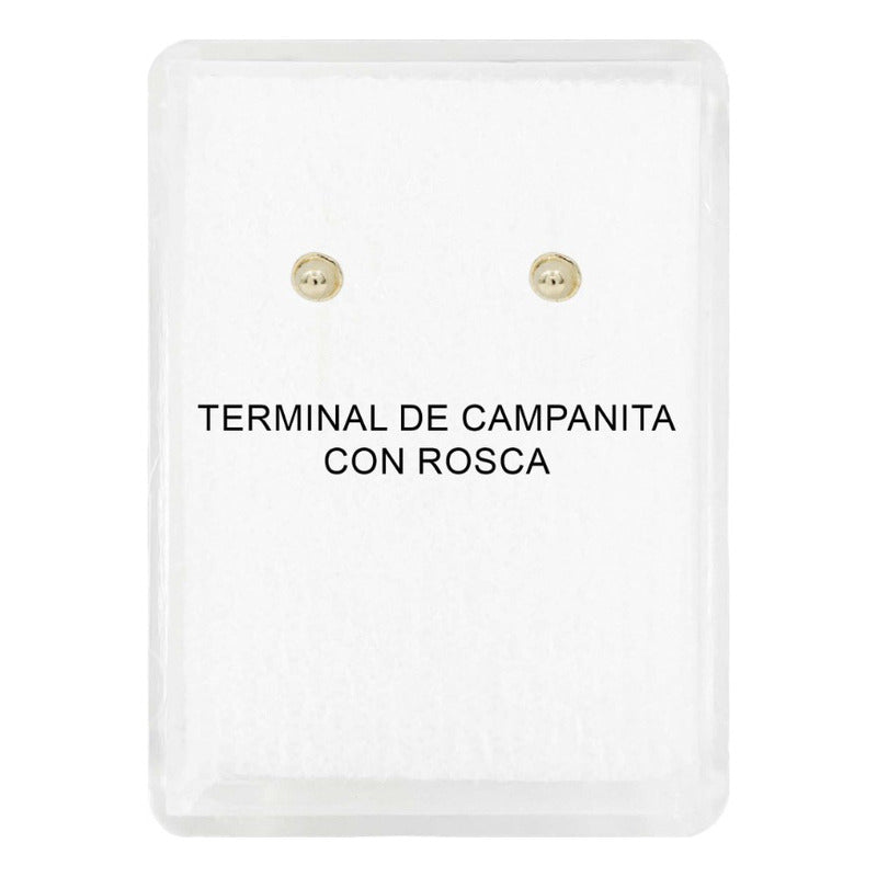 Arete Broquel Rombo Grande Mujer Cadena Zirconia Oro 10k