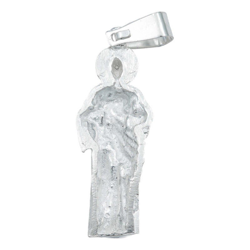 Dije Liso Troquel San Judas Detallado Plata 925 5 Cm
