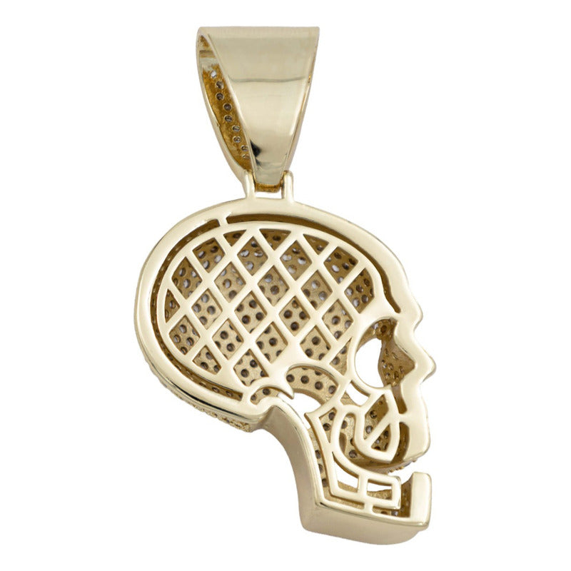 Dije Hombre Calavera Hiphop + Cadena Regalo Chapa Oro 14k