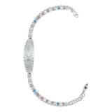 Esclava Ajustable Virgencita Guadalupe Zirconias Plata 925