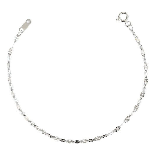 Esclava Pulsera Granito De Cafe Regalo Plata S925 Mujer 2 Mm