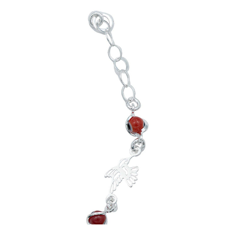 Pulsera Ajustable Colibri Ojo Turco Mujer Regalo Plata 925
