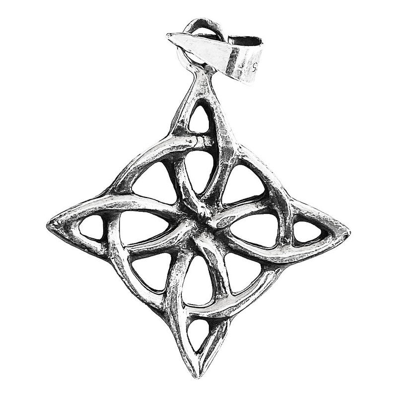 Dije Nudo De Bruja Celta Pavonado Plata Solida Ley 925 Negro