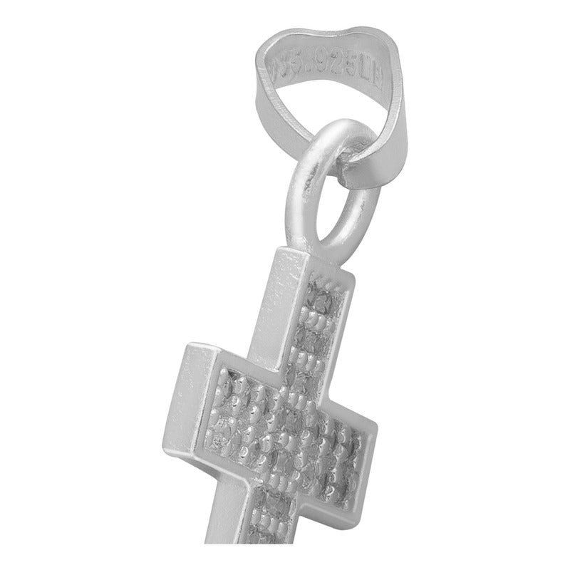 Dije Cruz Zirconias Bautizo Mujer Regalo Plata 925 2.4 Cm