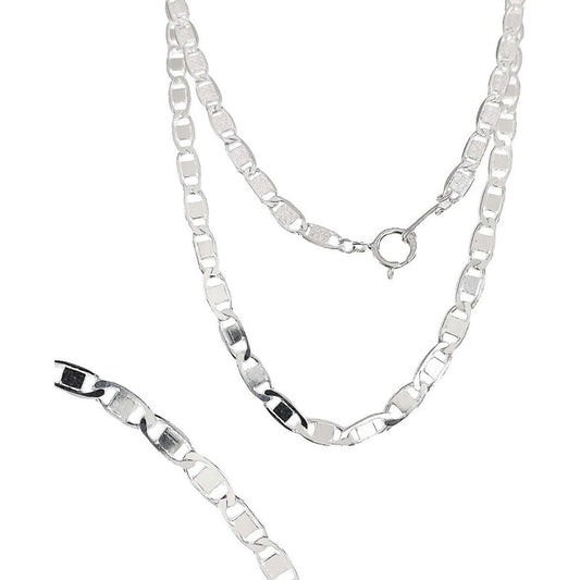 Cadena Gruesa Hombre Mujer Plata 925 Marinera 65 Cm X 5 Mm Plateado Largo/ancho 65 Cm X 5 Mm