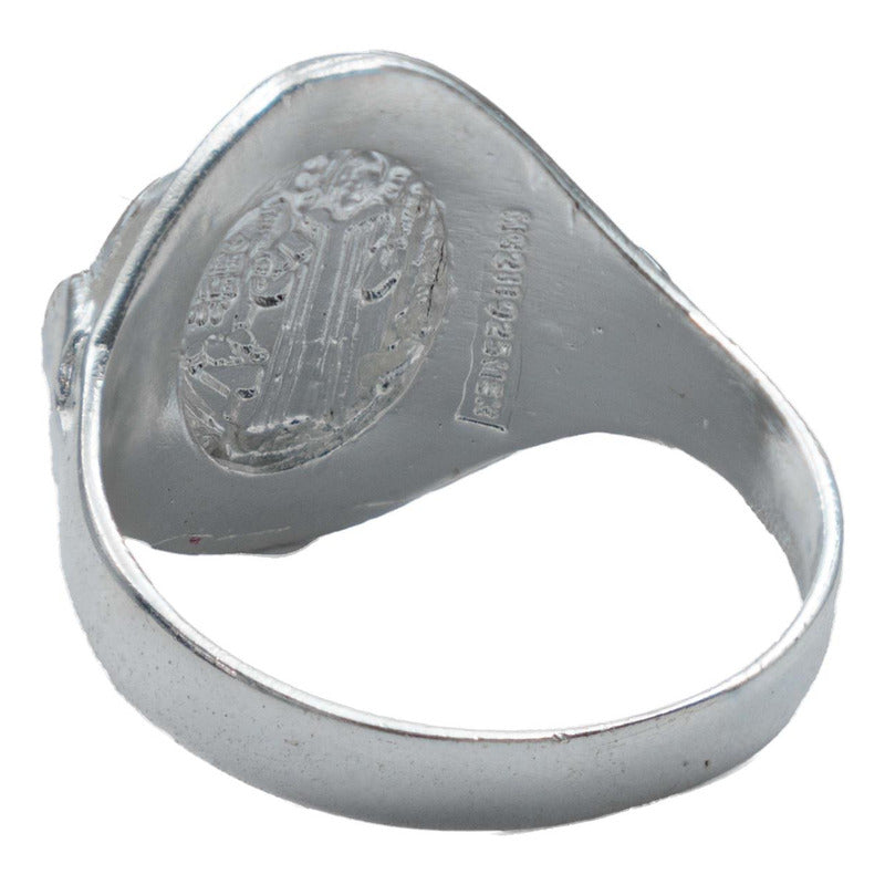 Anillo San Benito Liso Troquel Suerte Dinero Plata Ley 925