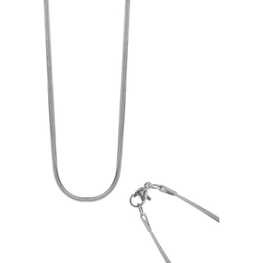 Cadena Cola De Rata Acero Inoxid Mujer Regalo 45 Cm X 2 Mm Plateado