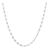 Cadena Granito Cafe Beso Mujer Regalo Plata S925 45cm X 2mm