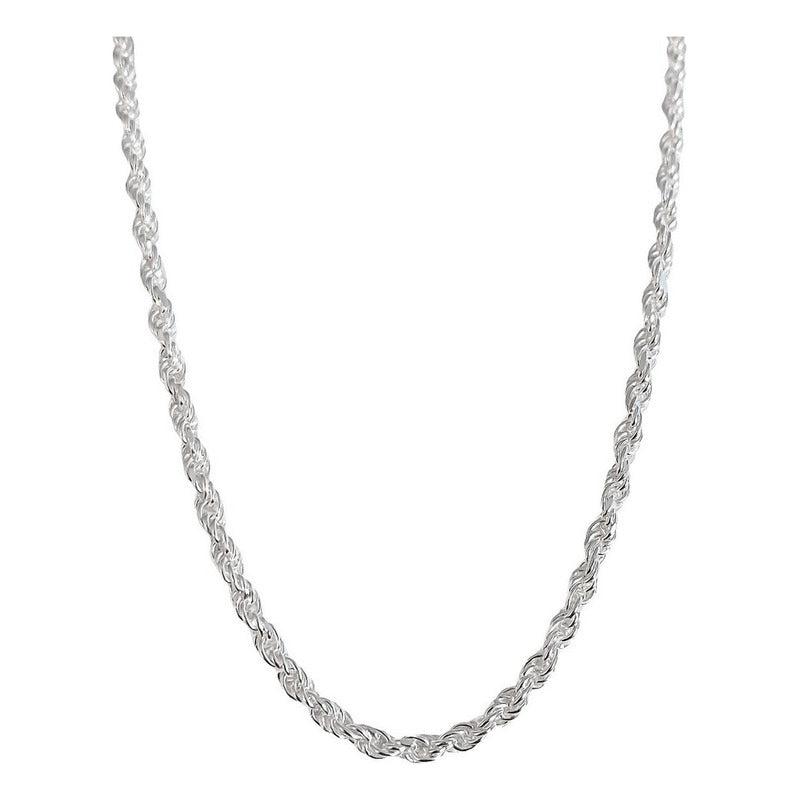 Gargantilla Cadena Tejido Torzal Plata Ley 925 40cm X 2.5 Mm