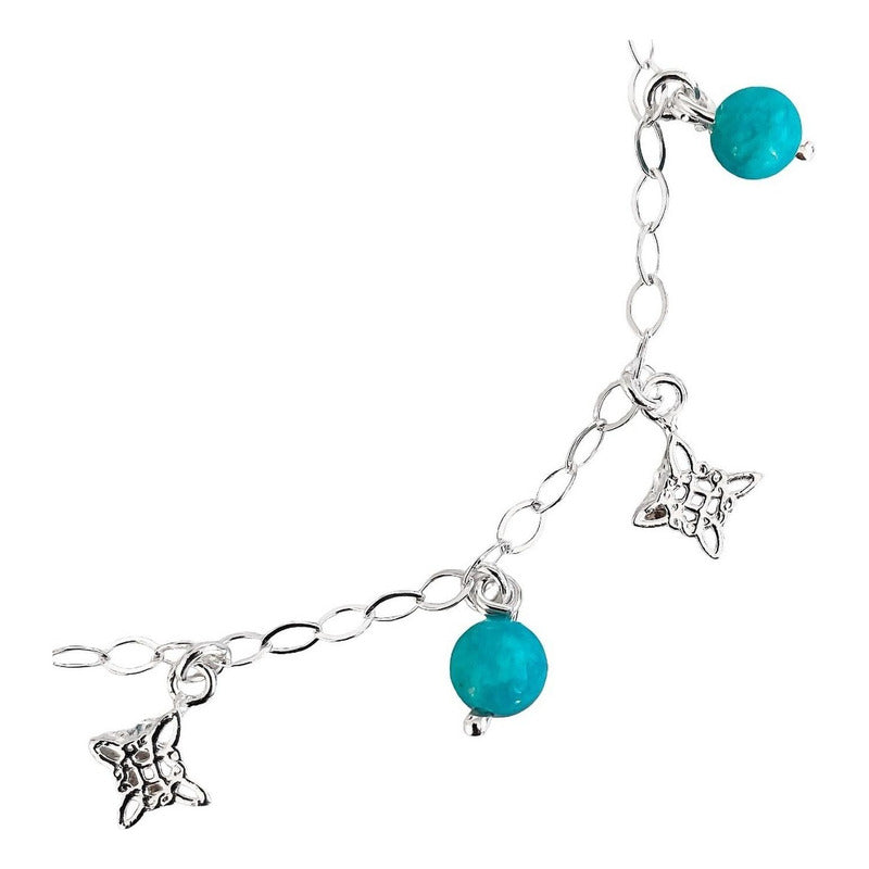 Pulsera Ajustable Nudo De Bruja Cuarzos Naturales Plata 925