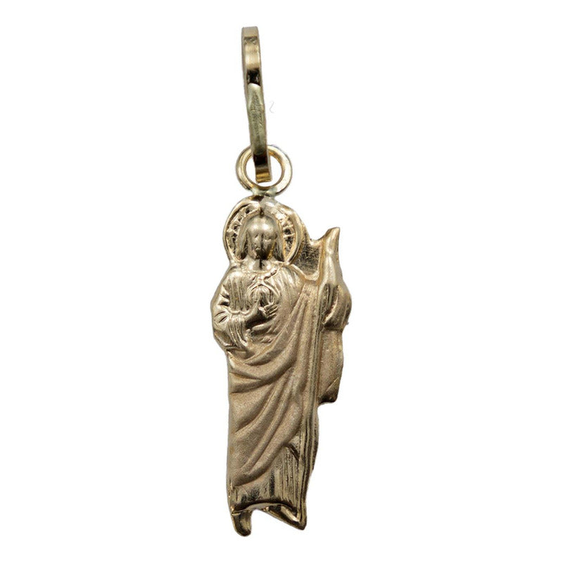 Dije Chico San Judas Liso Mujer Regalo + Cadena Oro 10k