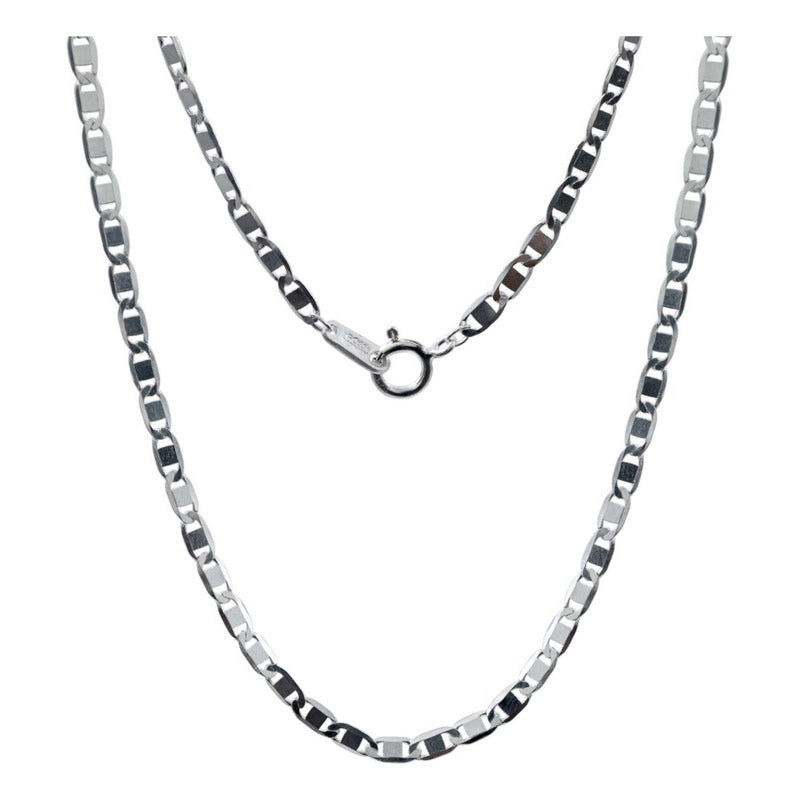 Cadena Marinera Lisa Mujer Regalo Plata 925 50 Cm X 2.5 Mm