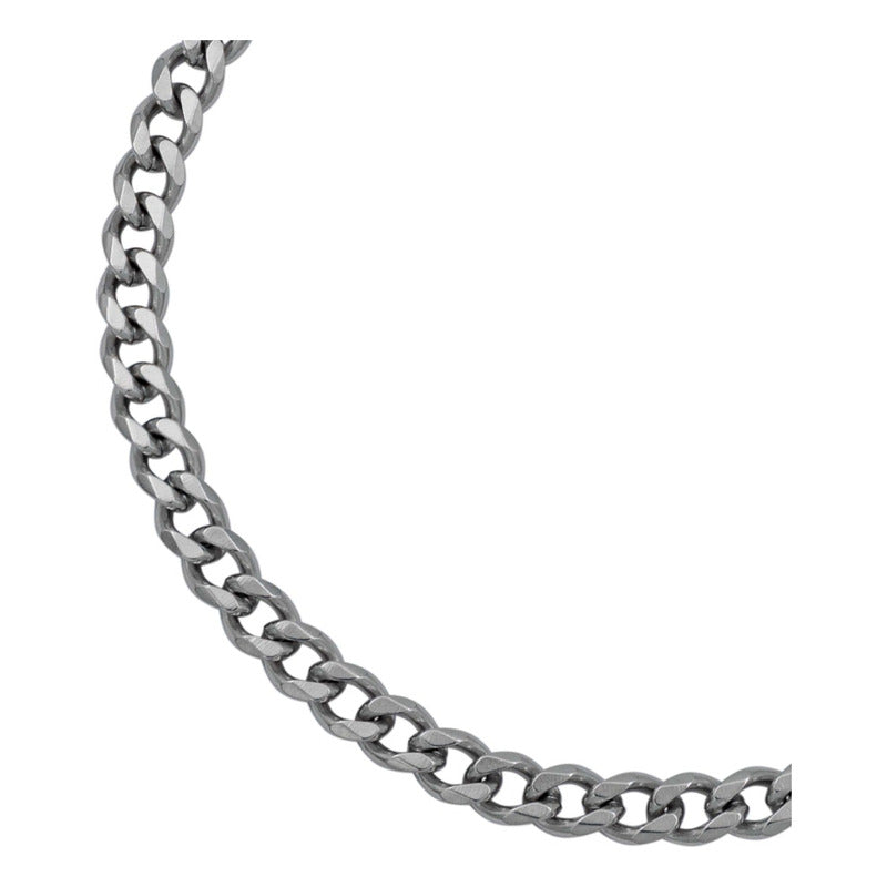 Pulsera Esclava Hombre Y Mujer Cubano Eslabón Acero Plata