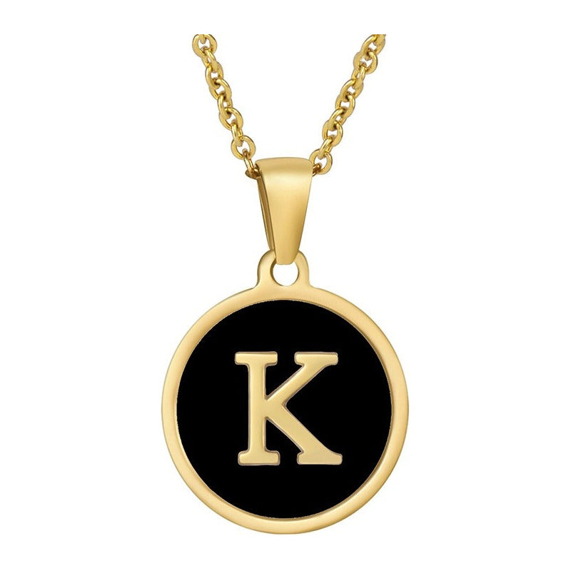 Collar Letras Iniciales Acero Inoxidable Regalo Mujer Amor