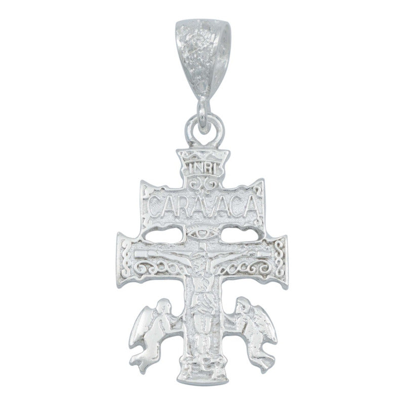 Dije Cruz Caravaca Grande Angeles Regalo Hombre Plata 925