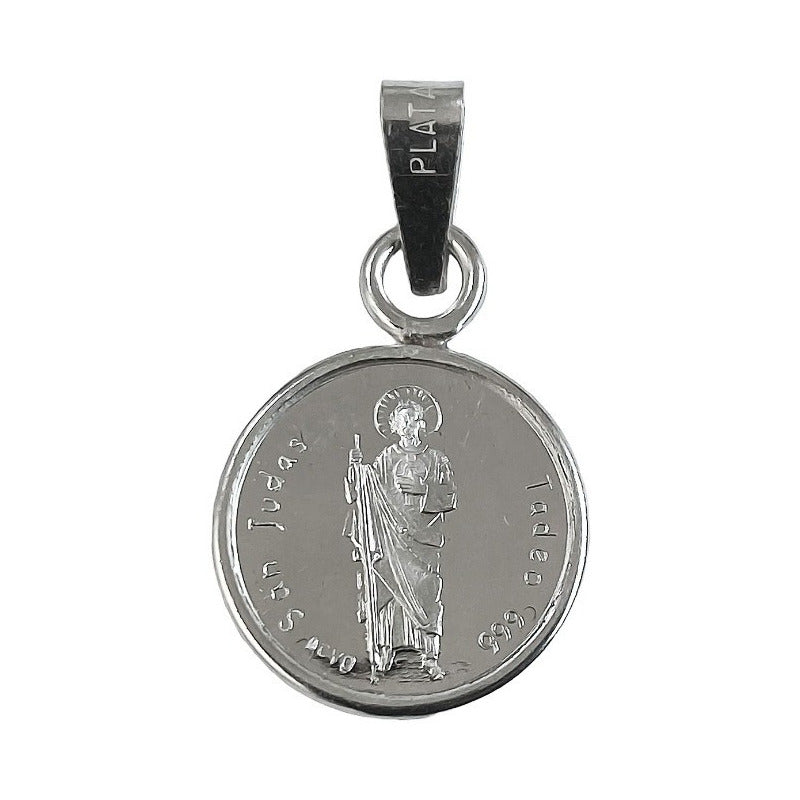 Dije Medalla San Judas Tadeo Chica Plata Pura Ley 999 52053