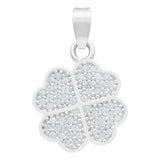 Dije Trebol Cuatro Hojas Corazón Amor Regalo Mujer Plata 925