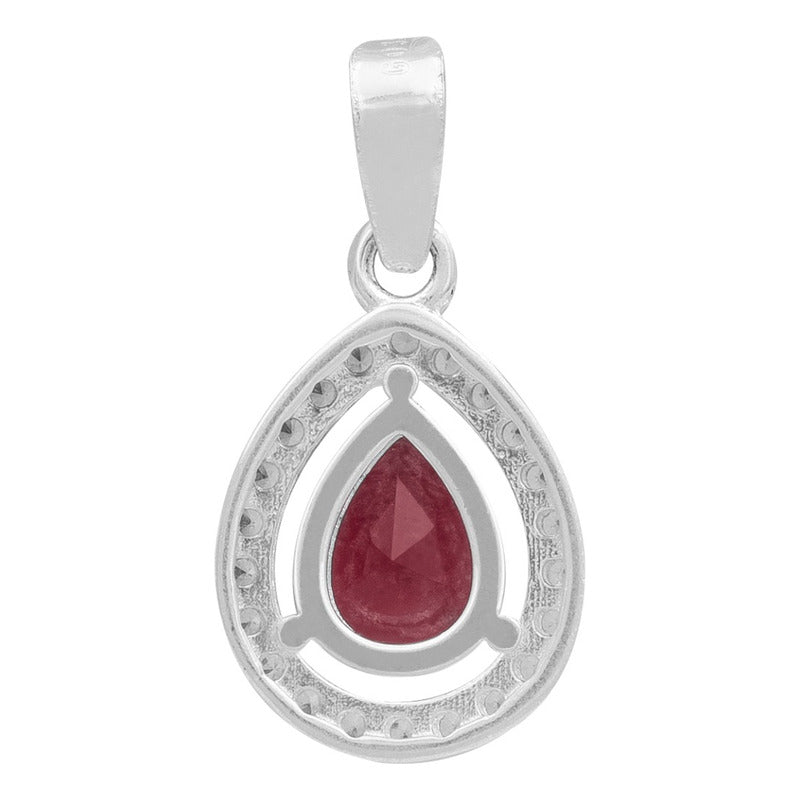 Dije Gota Zirconias Amor Mujer Regalo Joyería Moda Plata 925