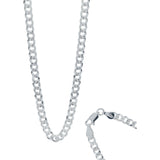 Cadena Cubana Gruesa Diamantada Plata 925 Hombre 70cm X 6mm