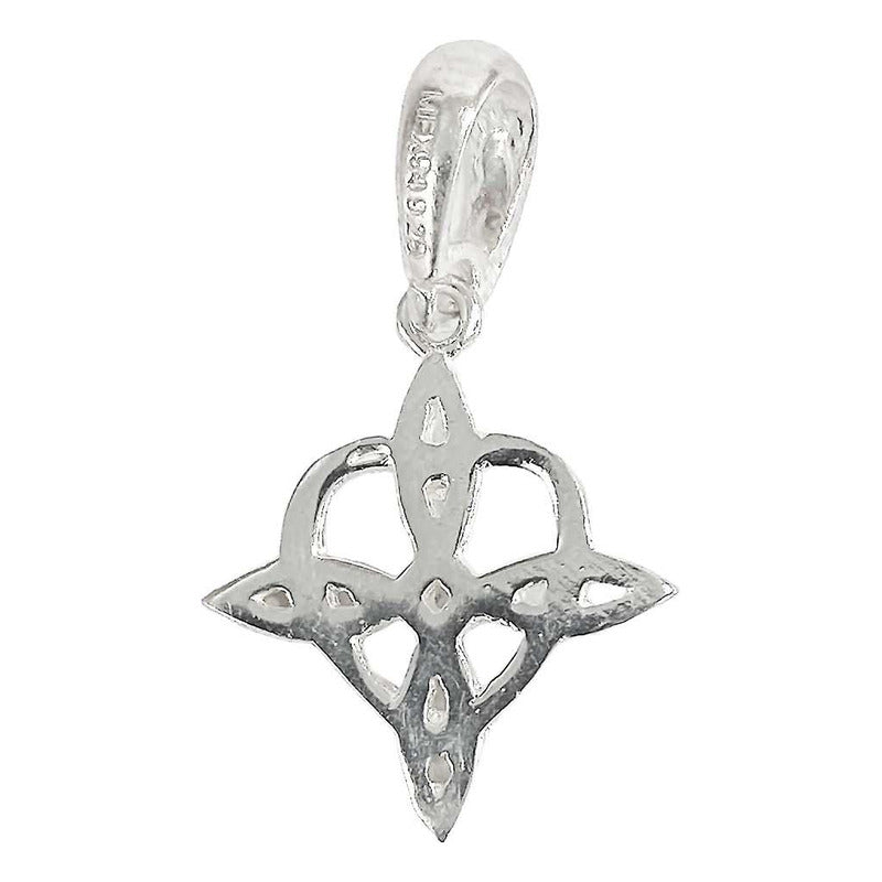 Dije Nudo De Bruja Amuleto Celta Laser Pavonado Plata 925
