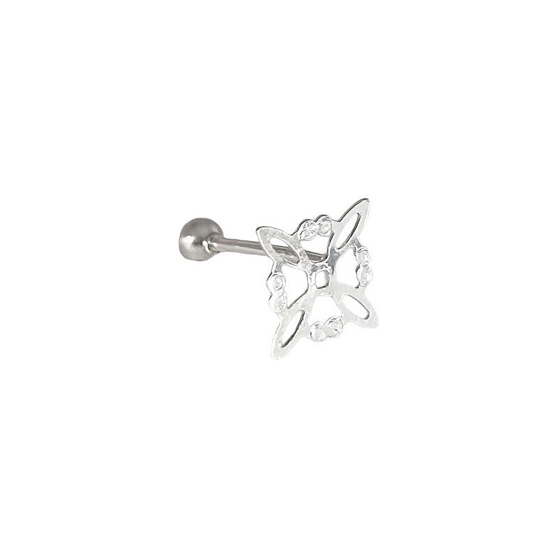 Aretes Nudo De Bruja Mujer Dama Regalo Laser Plata Pura 925