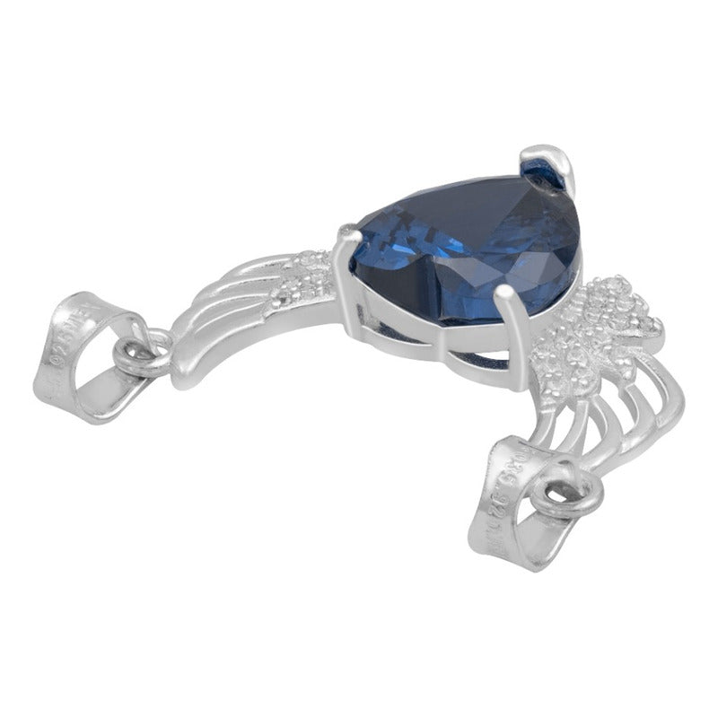 Dije Corazón Alas Zirconias Amor Mujer Mamá Regalo Plata 925
