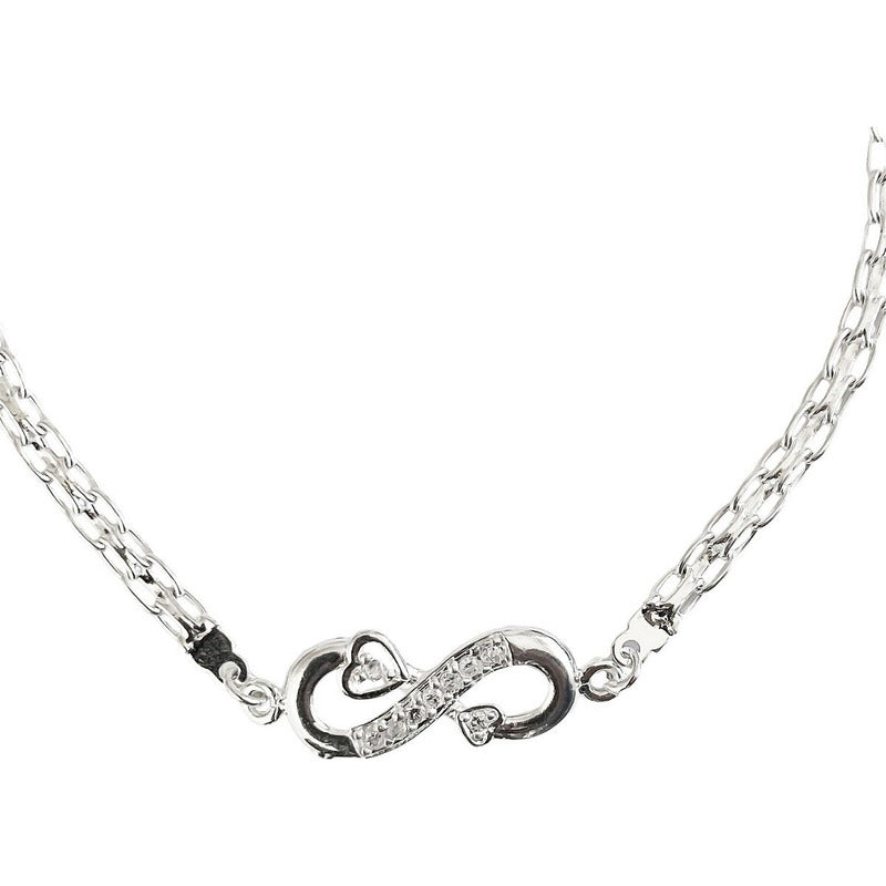 Pulsera Ajustable Corazon Amor Infinito Estrella Plata 925