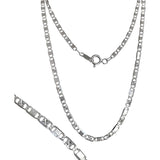 Cadena Plata Ley 925 Marinero Estrella Diamantada 40cm X 2mm