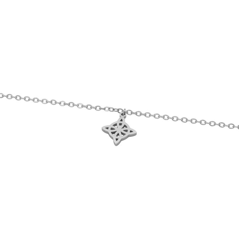Joyaris Pulsera Ajustable Nudo Bruja Acero Inoxidable Mujer Plateado