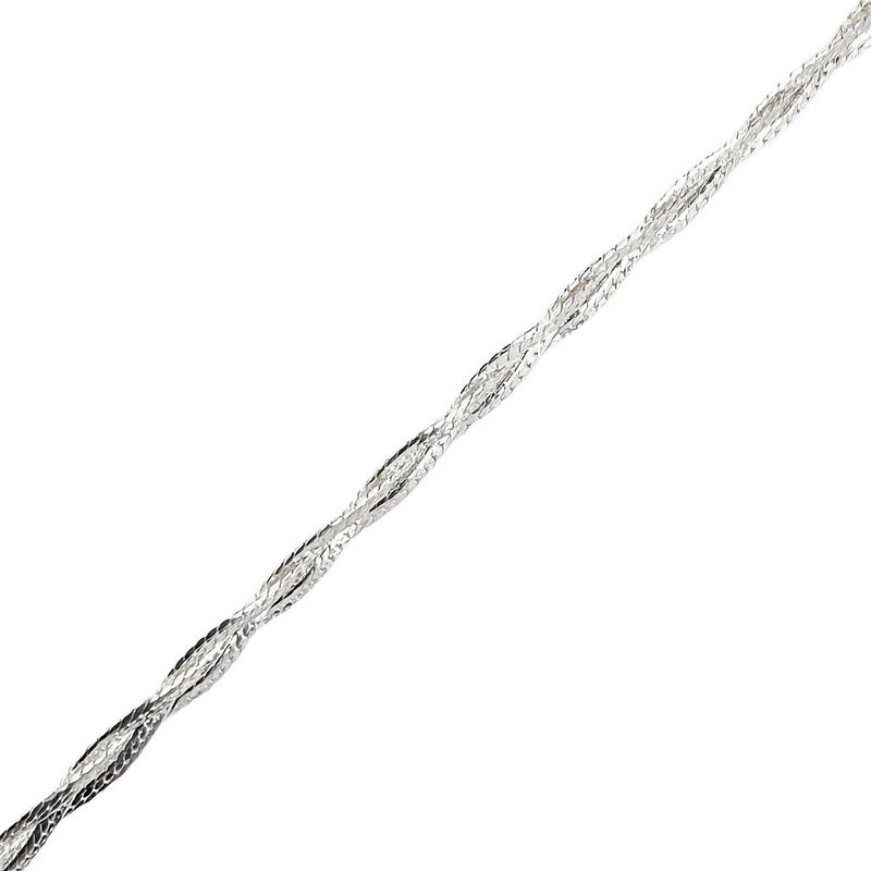 Pulsera Dama Esclava Trenzada Florentina Plata Pura Ley S925