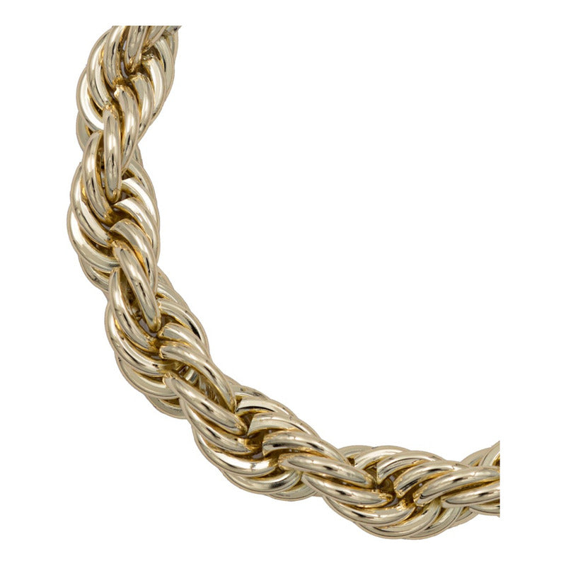 Pulsera Torsal Hombre Chapa De Oro 14k Calidad Premium 10 Mm