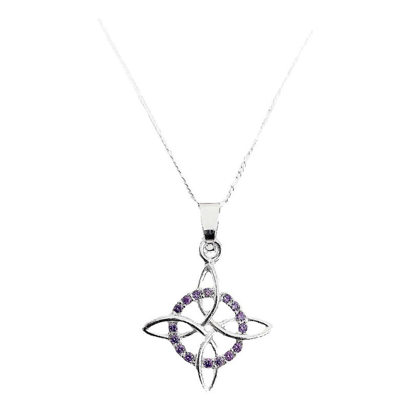Dije Nudo Bruja Plata Solida 925 + Cadena 55 Cm Plata S925