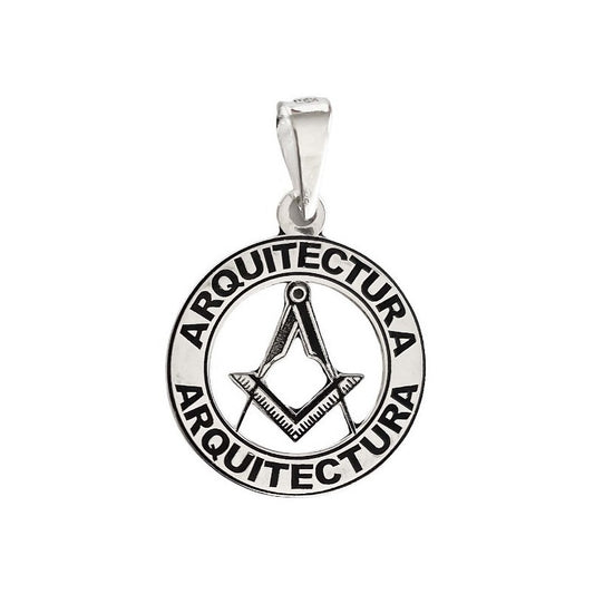Dije Medalla Laser Graduación Arquitectura Plata Solida 925 52053