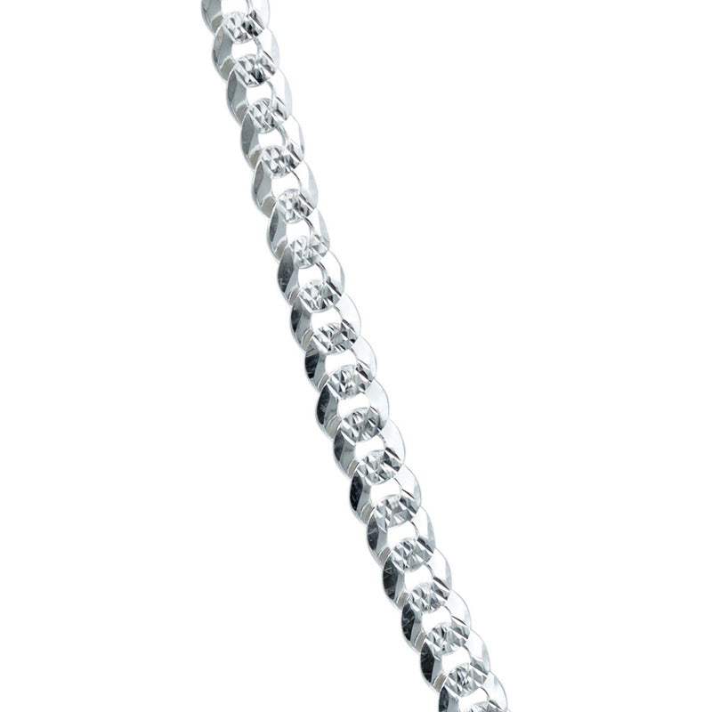 Cadena Gruesa Cubana Hombre Plata Italiana 925 65 Cm X 6 Mm