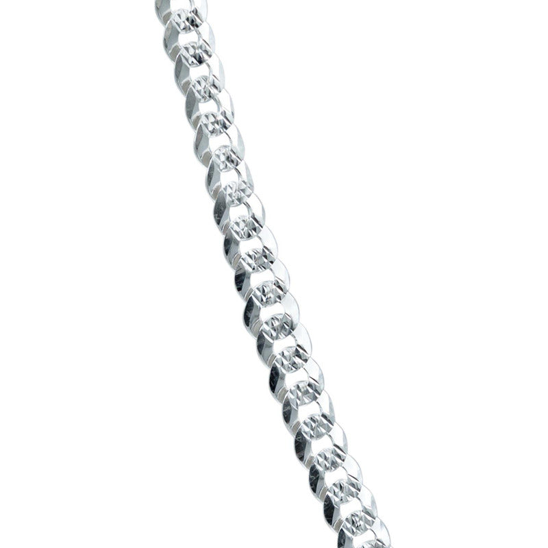 Cadena Gruesa Cubana Hombre Plata Italiana 925 65 Cm X 6 Mm