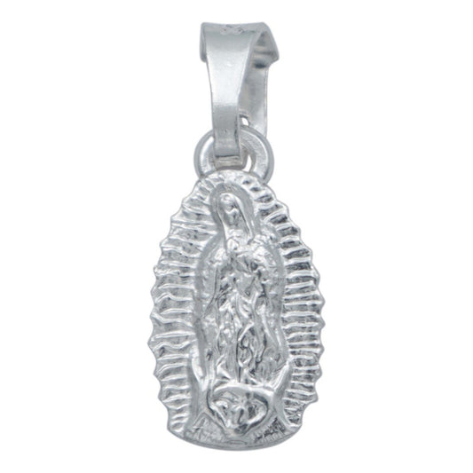 Dije Virgencita De Guadalupe Troquelada Chica Plata 925 Plateado